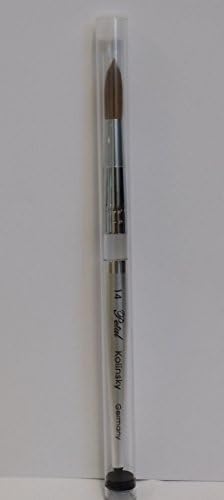 Professional #14 Petal Kolinsky Silver Handle - Acrylic Nail Brush