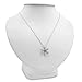 Amanda Rose Collection Swiss Blue and White Topaz Snowflake Pendant-Necklace in Sterling Silver
