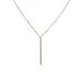 Zealmer Women Simple Chain Pendant Necklace Long Bar Necklace Gold Color