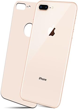 Iphone 8 /7/6 Plus 5.5' Glass Screen Protector, 3D Touch Full Coverage Edge to Edge Tempered glassProtection Film Anti Scratches 9H Superb HD Viewing (Gold, Iphone 8plus Back)