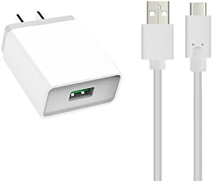 USBelieve Quick Charge 3.0 Wall Charger and USB Type C Cable Pack - 18W Adaptive Fast Travel Charger QC Pack for Samsung Galaxy S8, S8 Plus, LG V20, G6 and Type C Phone (QC3.0-Charger+ Type C Cable)