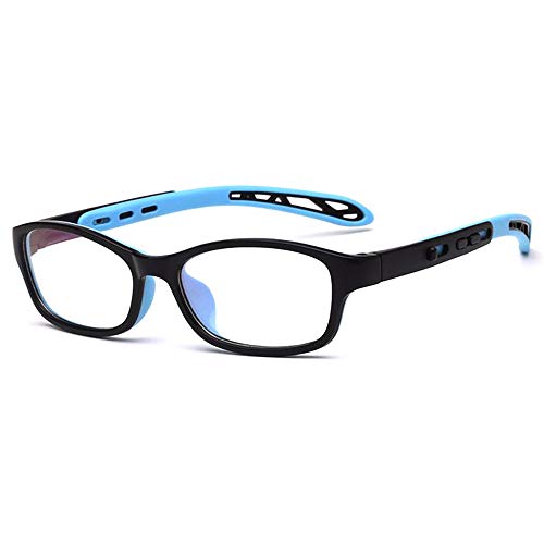Fantia Unisex Child Non-Prescription Glasses Frame Clear Lens Kids Eyeglasses (Blue) - Thumbnail 3