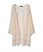 Gypsy Women Vintage Hippie Boho Kimono Cardigan Lace Crochet Jacket Tops Blouse (Small) White