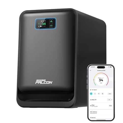 Creality Falcon AP1 Smoke Cleaner for Falcon A1/Falcon A1 Pro, Smart Laser Engraving Air Purifier with 360° Airflow, Suction Power 250m³/h, Real Time Display