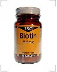 THREE PACKS of FSC Biotin 2.5mg 30 Tablets