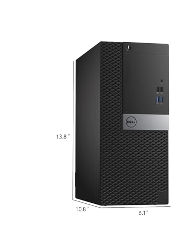 Dell OptiPlex 7040 Mini Tower PC de sobremesa, Windows 11 Pro, Core i7-6700, 8 GB de RAM, 256 GB SSD, Teclado y Mouse (reacondicionado)