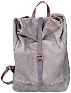Roll Top Explorer. Genuine Leather Bag. Designers Backpack For Laptop