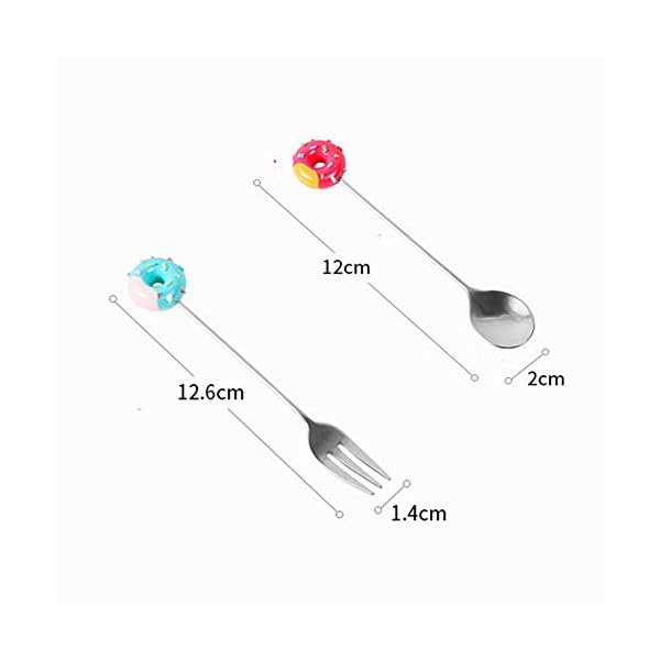6Pcs-Cutlery-Set-Stainless-Steel-Spoons-and-Forks-Cute-Doughnut-Fork-Spoons-Dessert-Spoon-Forks-Multi-Functional-Kitchen-Tools-Set-Kids-Tableware-for-Wedding-Party-Tea-Dinner-Server 6Pcs Cutlery Set Stainless Steel Spoons and Forks Cute Doughnut Fork Spoons Dessert Spoon Forks Multi-Functional Kitchen…