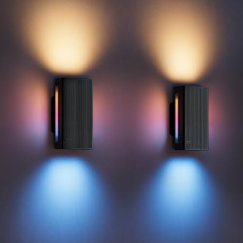 Govee UpDown 2 Pack 1400LM RGBICWW Outdoor Porch Wall Lights Smart Outdoor Porch Light with 64 Lighting Modes, IP66 Waterproof