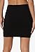 TheMogan Junior's Stretch Cotton Double Layered Tube Mini Skirt Black M
