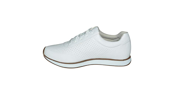 Amazon.com: VIA MARTE Zapatilla Casual Mujer Transpirable Encaje Hasta  Blanco, blanco, 7 : Ropa, Zapatos y Joyería