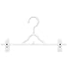 HOUSE DAY Skirt Hangers with Clips 12 Pcs Pack 13.4 Inch White Plastic Hangers with Clips Heavy Duty Pant Hangers