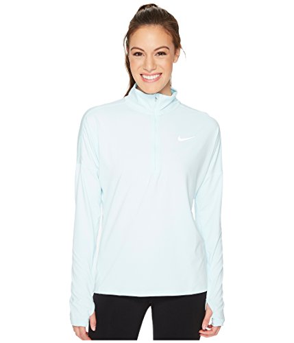 Nike Women's Dry Element Half Zip Long Sleeve Running Shirt, Glacier Blue, X-Large