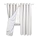 Amazon Basics Light Blocking Room Darkening Blackout Window Curtain with 2 Panels Grommets, for Living Room and Bedroom, 52 x 63 inches, White - Set of 2