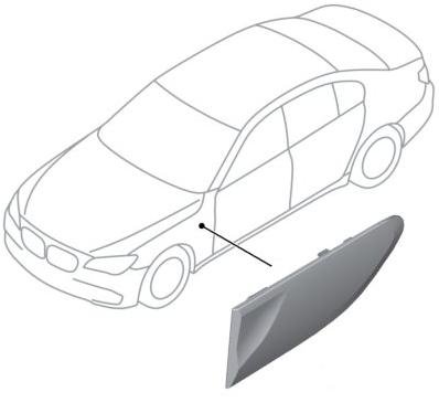 BMW 7 Series F01 F02 xDrive OEM Genuine Chrome Trims Side Marker Light 2009- RIGHT