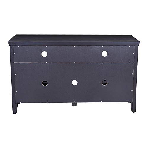 Amazon Brand – Ravenna Home Classic Solid Wood Media Center, 47.87"W, Black - Image 4