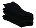 Women's Dress Crew Socks - 8 Pack - Solid Black Lightweight, Soft Mid-Calf Short Trouser Sock - by PEDS