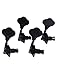 Metallor Vintage Open Gear Machine Heads Tuners Tuning Pegs 4 In Line Right Hand Guitar Parts replacement for P Bass J Bass Black 4PCS