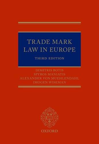 Trade marks in europe: a practical jurisprudence 3e