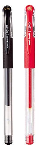 Assorted - Signo - uni Ballpoint Pen - UM-151-0.38 mm - Black & Red