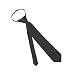 Jacob Alexander Solid Color Boy's Pretied 14" Zipper Tie - Charcoal