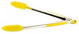 Zeroll Ussentials 8870LY Stainless Steel Locking Tongs, Lemon Yellow (Discontinued By Manufacturer)