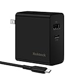 [USB-IF Certified] USB C Charger, Nekteck 2-port 32W Wall Charger with USB C 27W Power Delivery PD Compatible with 2018 iPad Pro, Google Pixel 3, Galaxy S9, Nintendo Switch (USB-C to C Cable Included)
