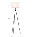 Amazon Brand – Rivet Mid-Century Modern Tripod Standing Floor Lamp with Drum Shade, Bulb Included, 58.25