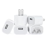Omni [5 Pack] 1 Port 2A Rapid Speed [SLIM] USB Power Adapter Wall Charger Compatible with Apple iPhone 7 7 Plus iPhone 6 6S Plus iPod HTC LG Nokia SmartPhone Samsung Galaxy S7/S6 Edge+ Note 5 6…