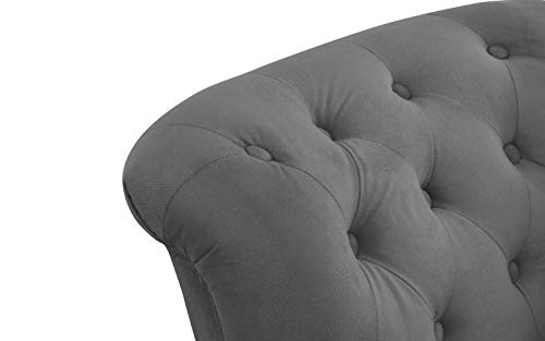 image for Casa Andrea Milano Chaise Lounge Indoor Chair Tufted Velvet Fabric, Mo