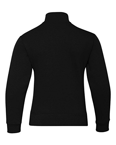Jerzees Youth NuBlend Quarter-Zip Cadet Collar Sweatshirt-XL (Black)