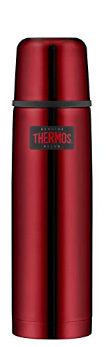 THERMOS LIGHT & COMPACT BEVERAGE BOTTLE 0,75l, cranberry red, Thermosflasche Edelstahl, Isolierflasche rot mit Trinkbecher, 18 h heià / 24 h kalt, spülmaschinenfest, absolut dicht, BPA-frei