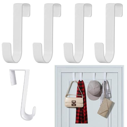 5er Set Türhaken,Handtuchhaken Universal,Schwarz Türhaken zum Einhängen Edelstahl, Türhakenleiste zum Einhängen,Robuste Kleiderhaken Tür,für Badezimmer Rahmenlose Glastür