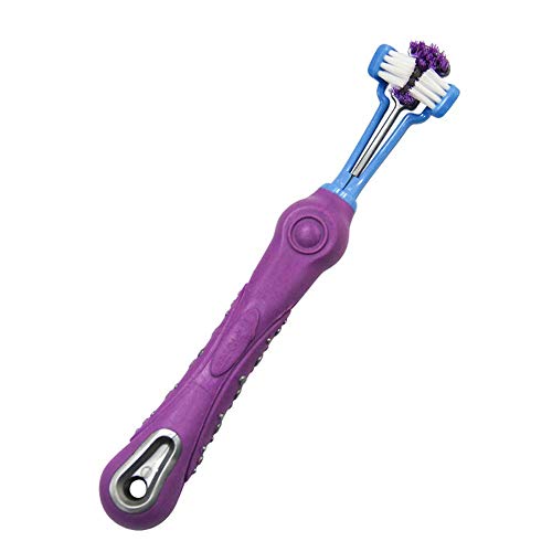 2 Pack Dog Cat Toothbrush Three Sided Pet Toothbrush Dog Brush Addition Bad Breath Tartar Teeth Care Dog Cat Cleaning Mouth