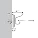 SONGMICS Wall Mounted Coat Rack, with 6 Double Hooks, 16 Inch Hole Spacing, Modern Style, Dark Brown ULHR21BR