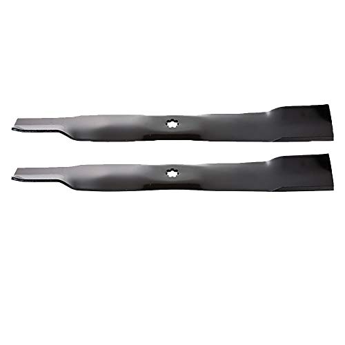 2pk 21-3/8" Hi-Lift Blade Compatible with John Deere 42" Deck X300 Series Lawn Tractors AM137327