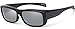 CAXMAN Polarized Fit Over Glasses Sunglasses for Prescription Glasses, Small Size, Black Frame with Grey Lens, 100% UV Protection