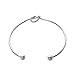 SENFAI Simple Love Knot Bangle Bracelet Bridesmaid Jewelry Set or Single (Silver copper bracelet)