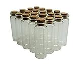 Shxstore 2.8 Inch Small Mini Glass Bottles Jars with Cork Stoppers for Art Crafts and Decorations, Pack of 20