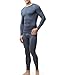 Tesla BU-MHS100-DGY_Large Blank Men's Microfiber Fleece Lined Top & Bottom Set MHS100