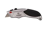 ARES 70341 | Heavy Duty Utility Knife | 2-Position Manual Retraction and Quick Blade Change Design | 3 Blades Included with Knife