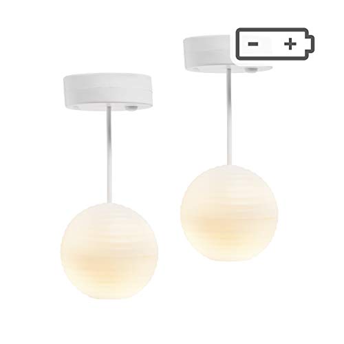 LUNDBY Puppenhaus Beleuchtung Set, 2-teiliges Puppenhaus Zubehör als Deckenlampe hängend – Puppenhaus Kugelleuchten…