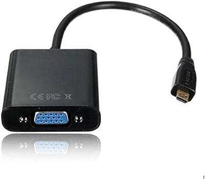 Multibao Micro HDMI to VGA Adapter Cable Lead 1080P Video for Phone Projector
