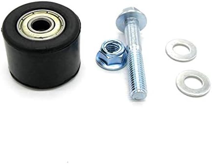 1Pcs 8mm Black Motorcycle Chain Roller Slider Tensioner Wheel Guide Plastic Metal Motorcycle Chain Guide for Yamaha YFZ 350 - Black
