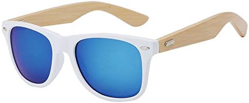 Pausseo Bamboo Frame Sunglasses Wooden Mens Womens Retro Vintage Eyewear Running Cycling Fishing Driving Safety Softball Hiking Sports Lightweight Radiation Protection Summer Glasses