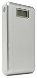 Bastex Slim Line 15600mAh Pocket Sized Dual SMART USB External Battery Charger for iPhone 6 Plus 5S 5C 5 4S, iPad Air 2 Mini 3, Samsung Galaxy S6 S5 S4, Note 5, HTC, Motorola,Tablets and More (Silver)
