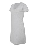 LAT Apparel womens Fine Jersey Crossover V-Neck Coverup(3522)-HEATHER-S/M