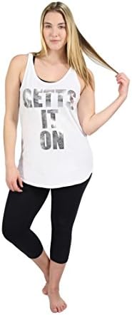 Lola Getts Plus Size "Getts It On" 100% Cotton Inspirational Tank - Size 1 White