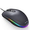 Wired-Mouse-Jelly-Comb-Optical-Gaming-Mice-with-Silent-Clicking-and-RGB-Backlight-for-PC-Computer-Laptop-1600-DPI-Black-and-Dark-Grey Wired Mouse, Jelly Comb Optical Gaming Mice with Silent Clicking and RGB Backlight for PC Computer Laptop, 1600 DPI…