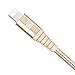 LAX Durable Braided [Apple MFi Certified] Fast Charger iPhone Lightning Cable, iPhone Cord Compatible with iPhone 14/13 /12/11 Pro Max/XS MAX/XR/XS/X/8/7/6S/6/SE/5S/iPad, iPod & More - (6FT-Gold)